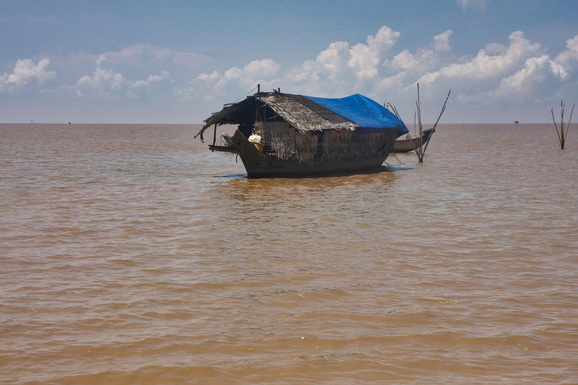 House Boat on Tonle Sap Lake, Siem Reap part, Cambodia